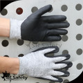 SRSAFETY 13g HPPE &amp; Glasfaser-beschichteter Schaumstoff-Nitril-Anti-Cut-Handschutzhandschuh